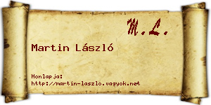 Martin László névjegykártya